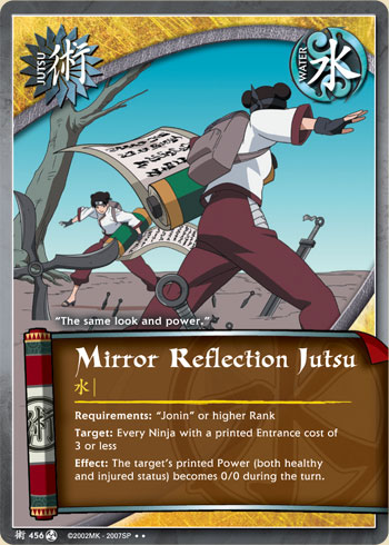 Mirror Reflection Jutsu — Naruto CCG card j456