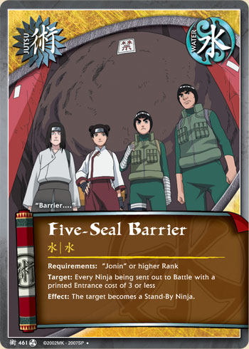 Five-Seal Barrier — Naruto CCG card j461