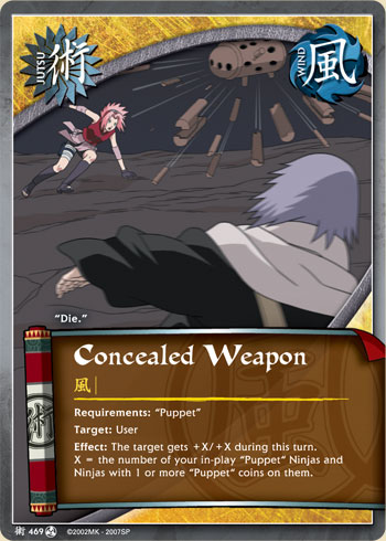 Concealed Weapon — Naruto CCG card j469