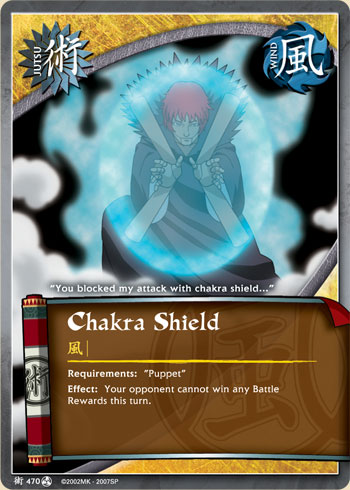 Chakra Shield — Naruto CCG card j470