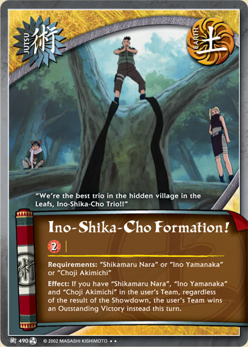 Ino-Shika-Cho Formation! — Naruto CCG card j490