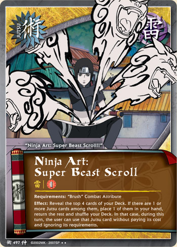 Ninja Art: Super Beast Scroll — Naruto CCG card j497