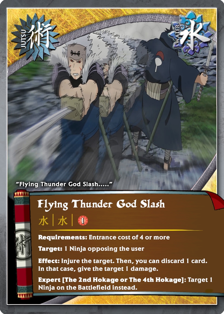 Flying Thunder God Slash — Naruto CCG card j5004