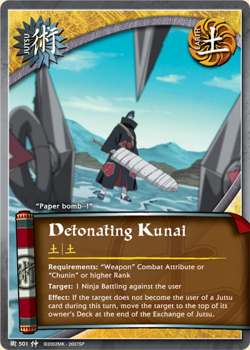 Detonating Kunai — Naruto CCG card j501