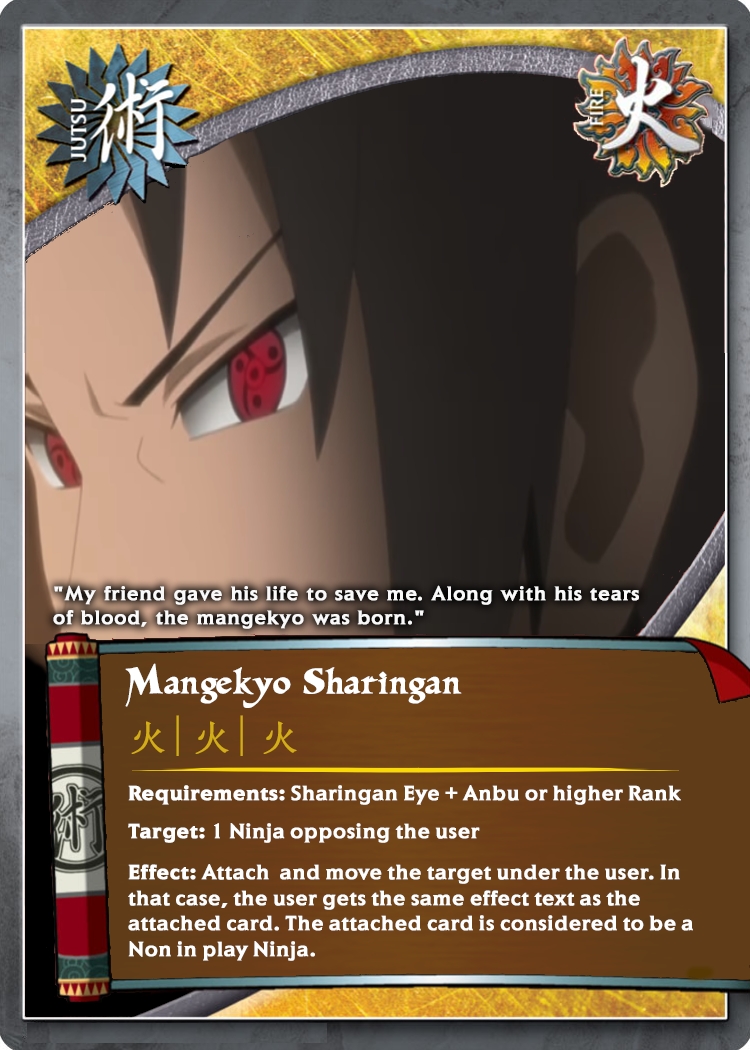 Mangekyo Sharingan — Naruto CCG card j5010
