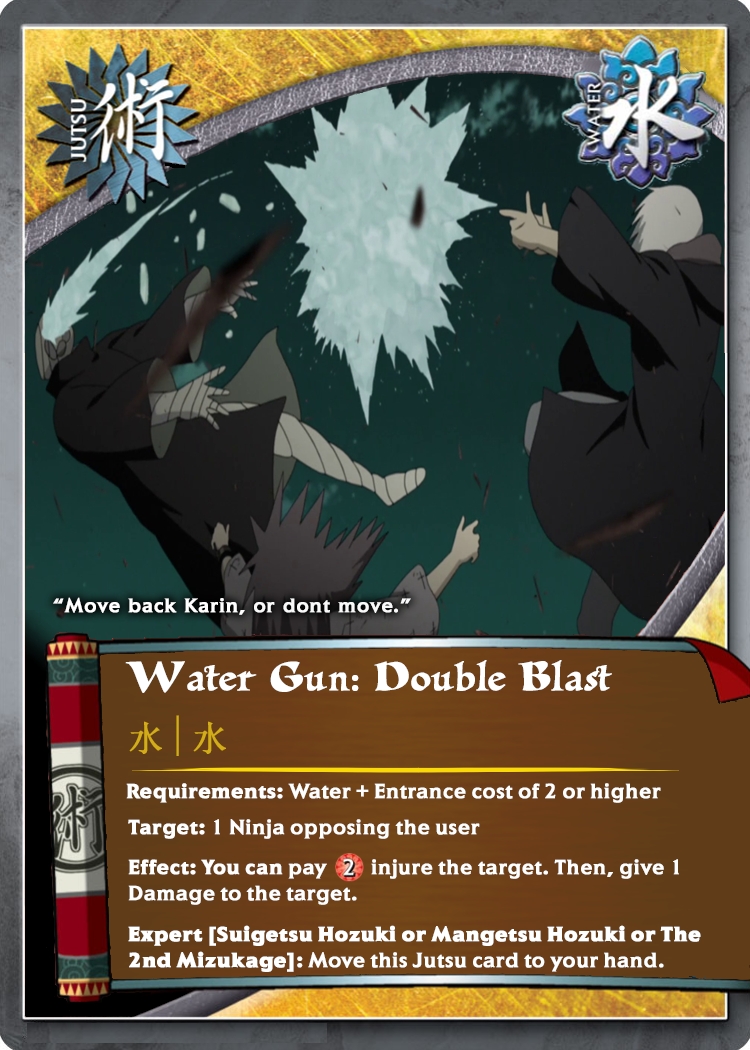 Water Gun: Double Blast — Naruto CCG card j5018