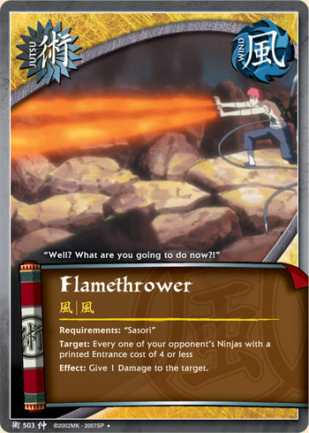 Flamethrower — Naruto CCG card j503