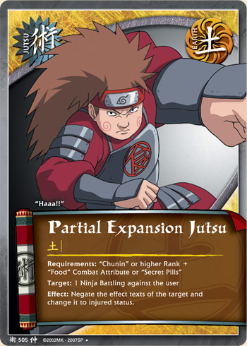 Partial Expansion Jutsu — Naruto CCG card j505