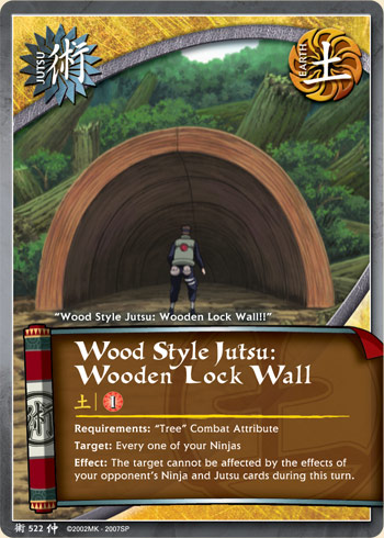 Wood Style Jutsu: Wooden Lock Wall — j522