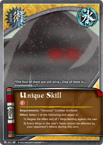 Unique Skill — Naruto CCG card j527