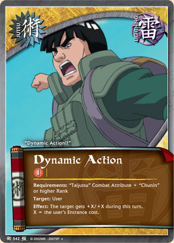 Dynamic Action — Naruto CCG card j542