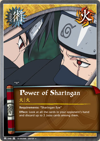 Power of Sharingan — Naruto CCG card j546