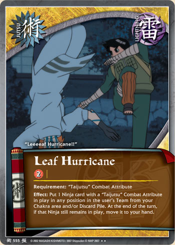 Leaf Hurricane — Naruto CCG card j555