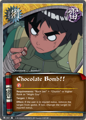 Chocolate Bomb!! — Naruto CCG card j557