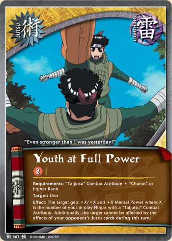 Youth at Full Power! — Naruto CCG card j567