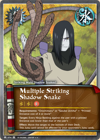 Mulitple Striking Shadow Snake — Naruto CCG card j574