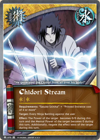 Chidori Stream — Naruto CCG card j575