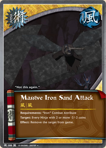 Massive Iron Sand Attack — Naruto CCG card j588