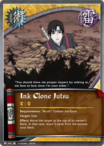 Ink Clone Jutsu — Naruto CCG card j595
