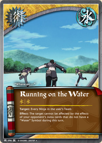 Running on the Water — Naruto CCG card j596