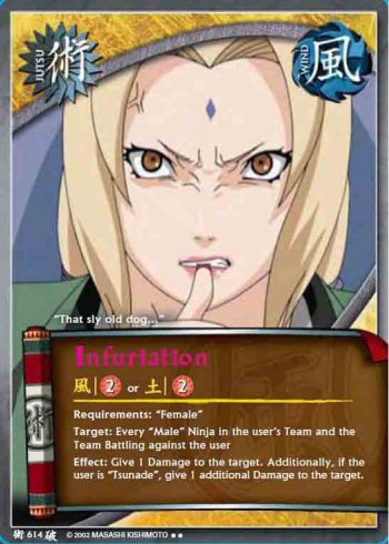 Infuriation — Naruto CCG card j614