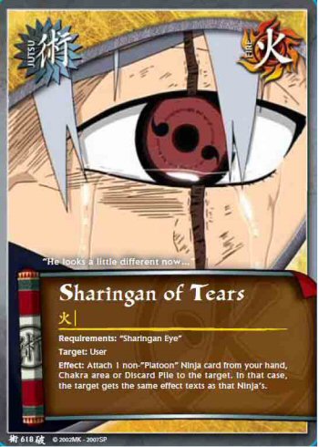 Sharingan of Tears — Naruto CCG card j618