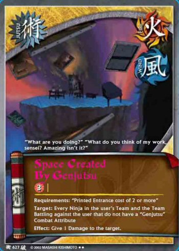 Space Created By Genjutsu — Naruto CCG card j627