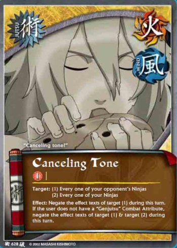 Canceling tone — Naruto CCG card j628