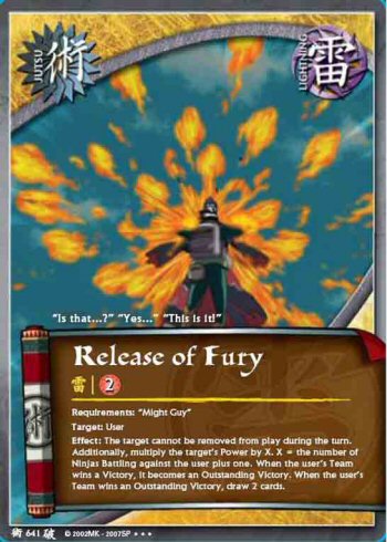 Release of Fury — Naruto CCG card j641