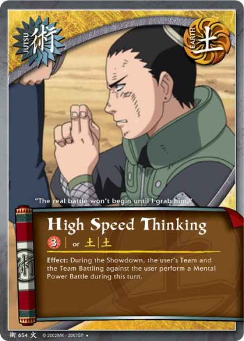 High Speed Thinking — Naruto CCG card j654