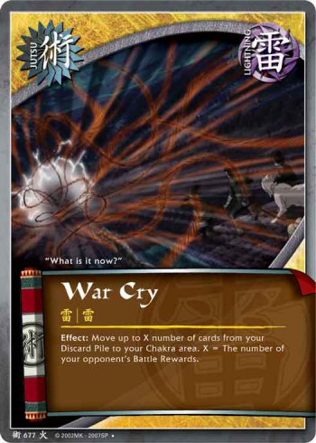 War Cry — Naruto CCG card j677