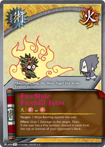 Fire Style: Fireball Jutsu — Naruto CCG card j698