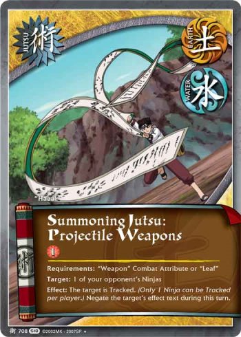 Summoning Jutsu: Projectile Weapons — Naruto CCG card j708