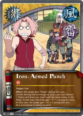 Iron-Armed Punch! — Naruto CCG card j739