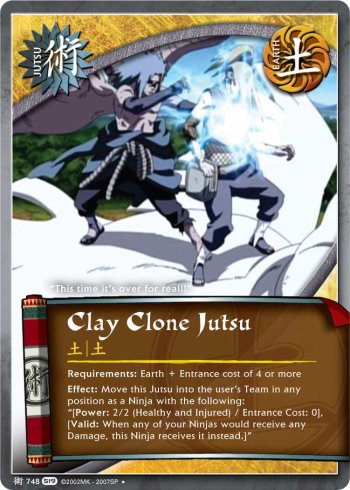 Clay Clone Jutsu — Naruto CCG card j748
