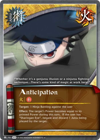 Anticipation — Naruto CCG card j751