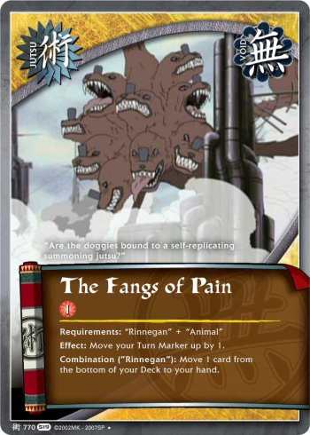 The Fangs of Pain — Naruto CCG card j770