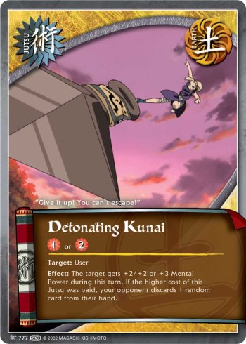 Detonating Kunai — Naruto CCG card j777