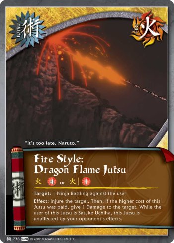 Fire Style: Dragon Flame Jutsu — Naruto CCG card j778