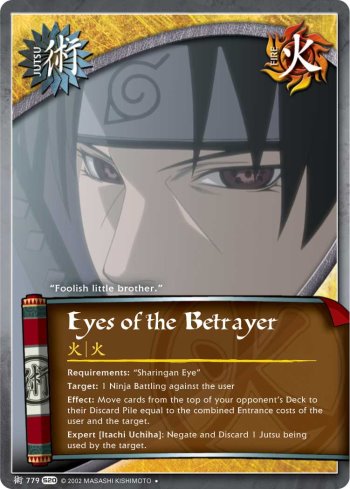 Eyes of the Betrayer — Naruto CCG card j779