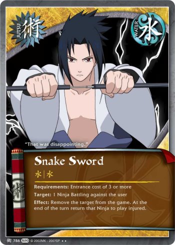 Snake Sword — Naruto CCG card j786