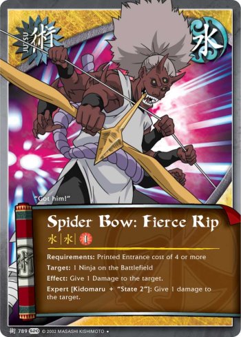 Spider Bow: Fierce Rip — Naruto CCG card j789