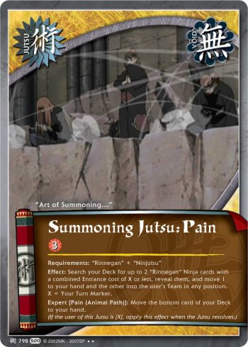 Summoning Jutsu: Pain — Naruto CCG card j798