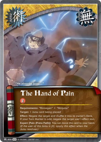 The Hand of Pain — Naruto CCG card j800