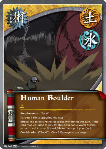 Human Boulder — Naruto CCG card j865