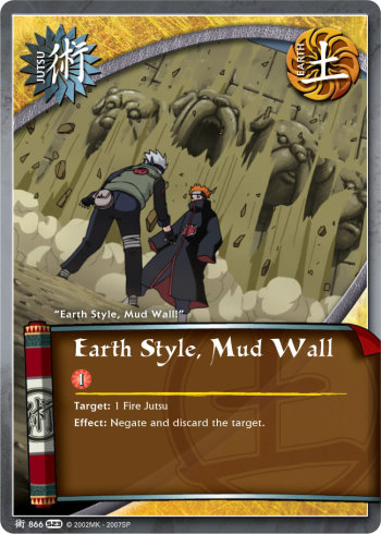 Earth Style, Mud Wall — Naruto CCG card j866