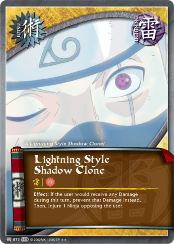 Lightning Style Shadow Clone — Naruto CCG card j877