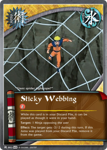 Sticky Webbing — Naruto CCG card j882