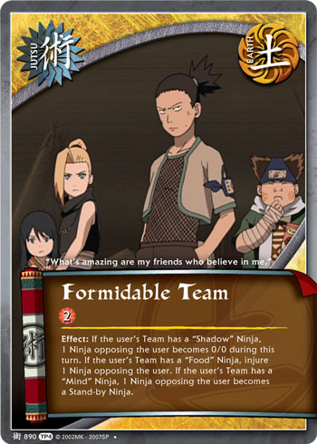 Formidable Team — Naruto CCG card j890