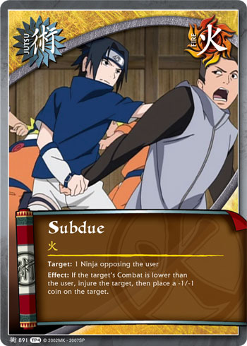 Subdue — Naruto CCG card j891